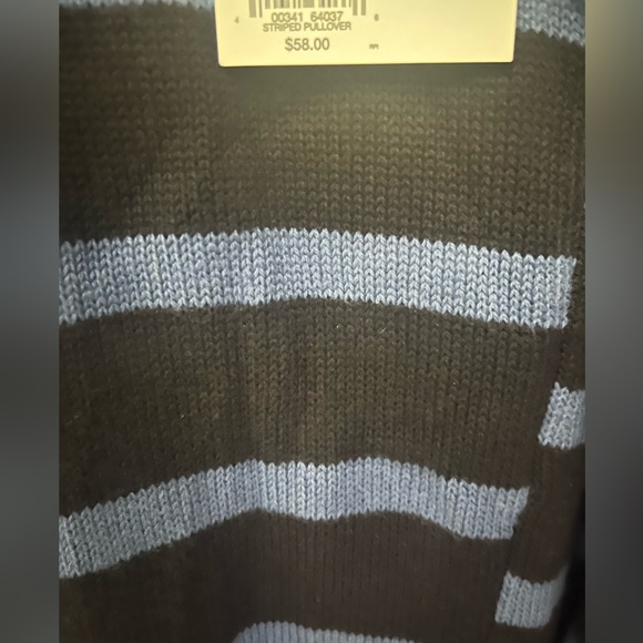 NWT New Simply VERA WANG  Asymmetric Sweater Pullover Long Sleeve Blue Black - Picture 5 of 6